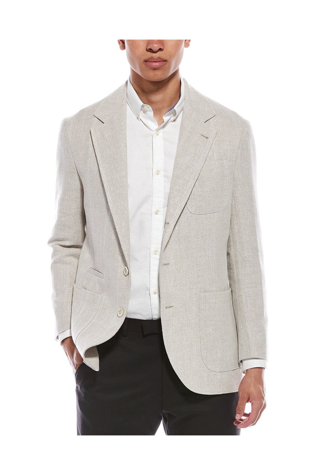 Men's Plaster Linen Silk Wool Blend Blazer
