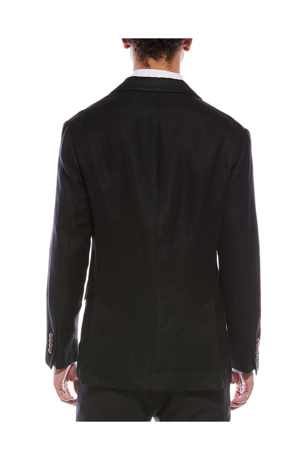 Men's Black Linen Wool Blazer