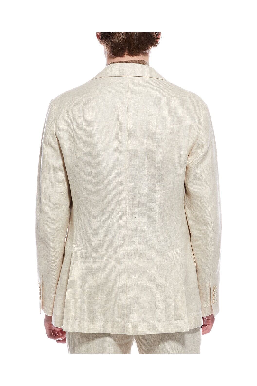 Men's Ivory Linen Wool Blend Blazer