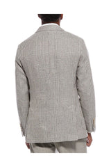 Men's Beige Wool Silk Blazer
