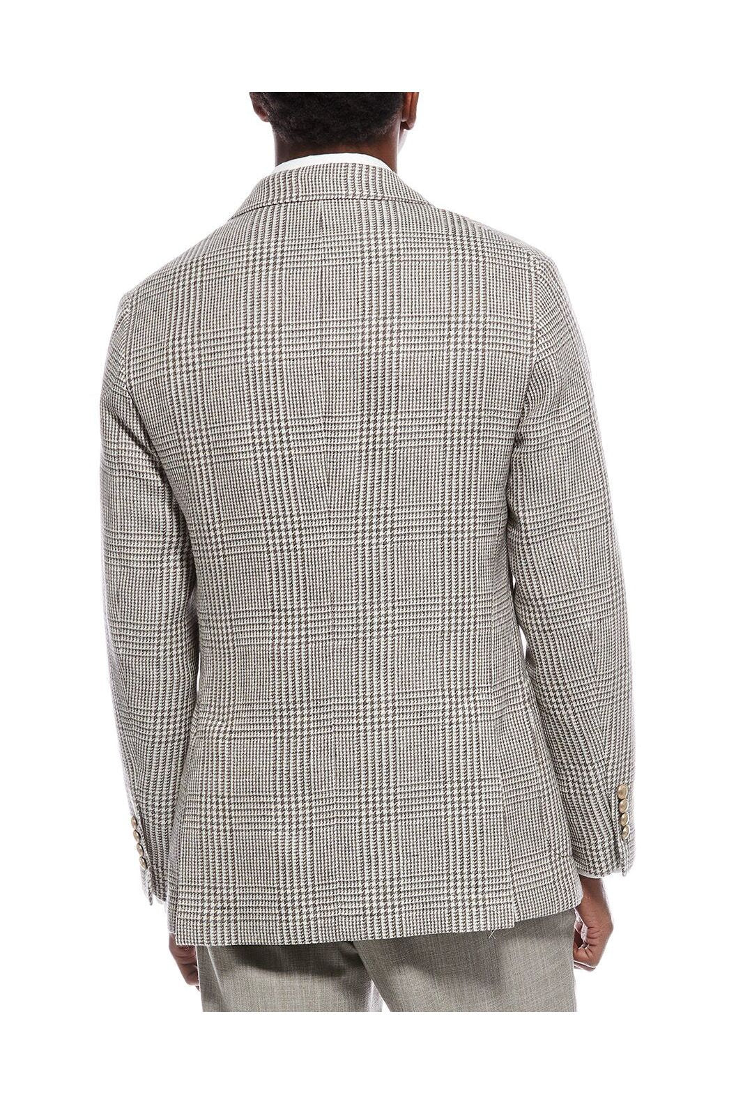 Men's Beige Wool Silk Blazer