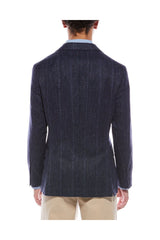 Brunello Cucinelli Men's Navy Linen Silk Blazer