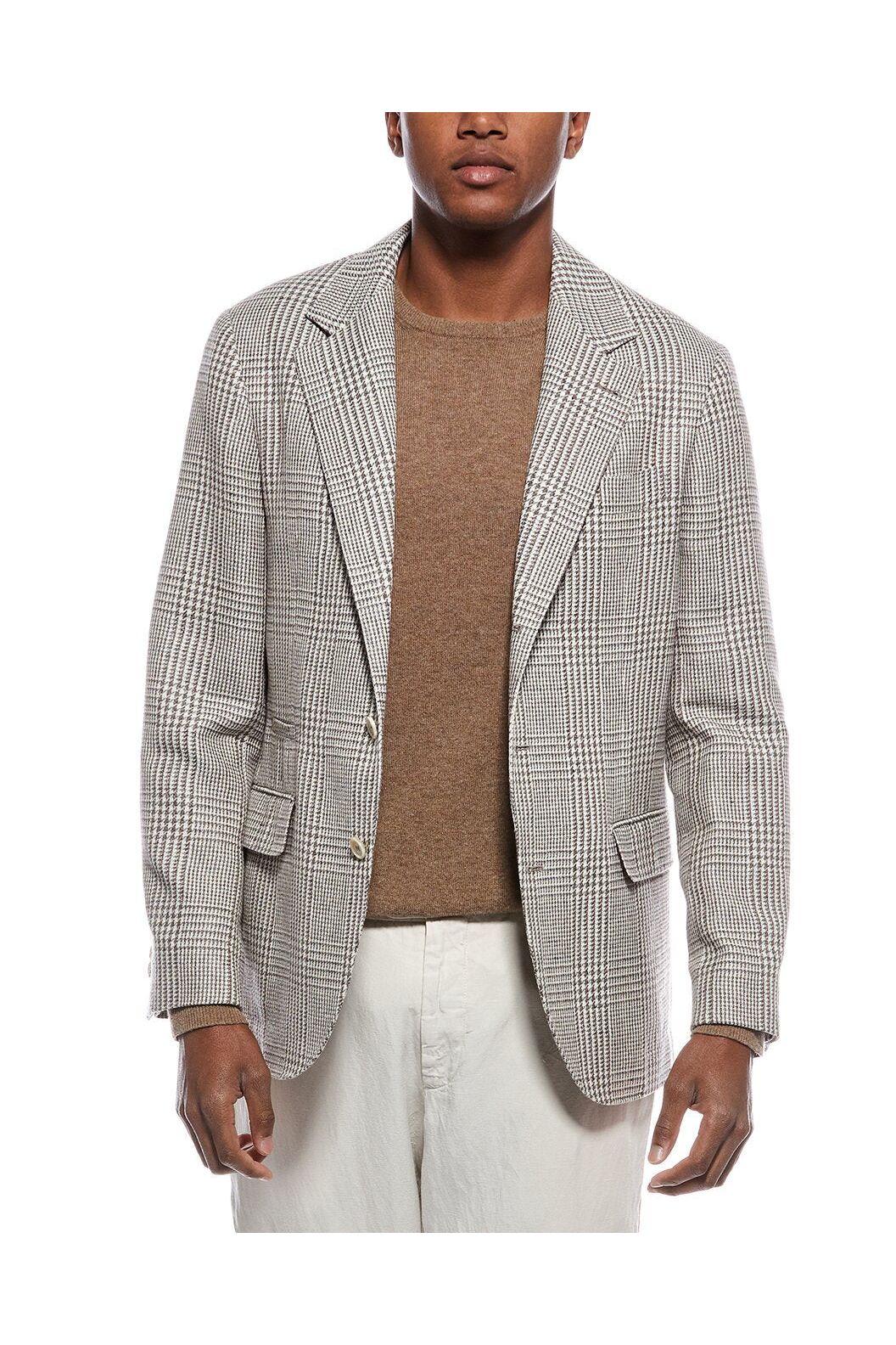 Men's Plaid Deconstructed Blazer