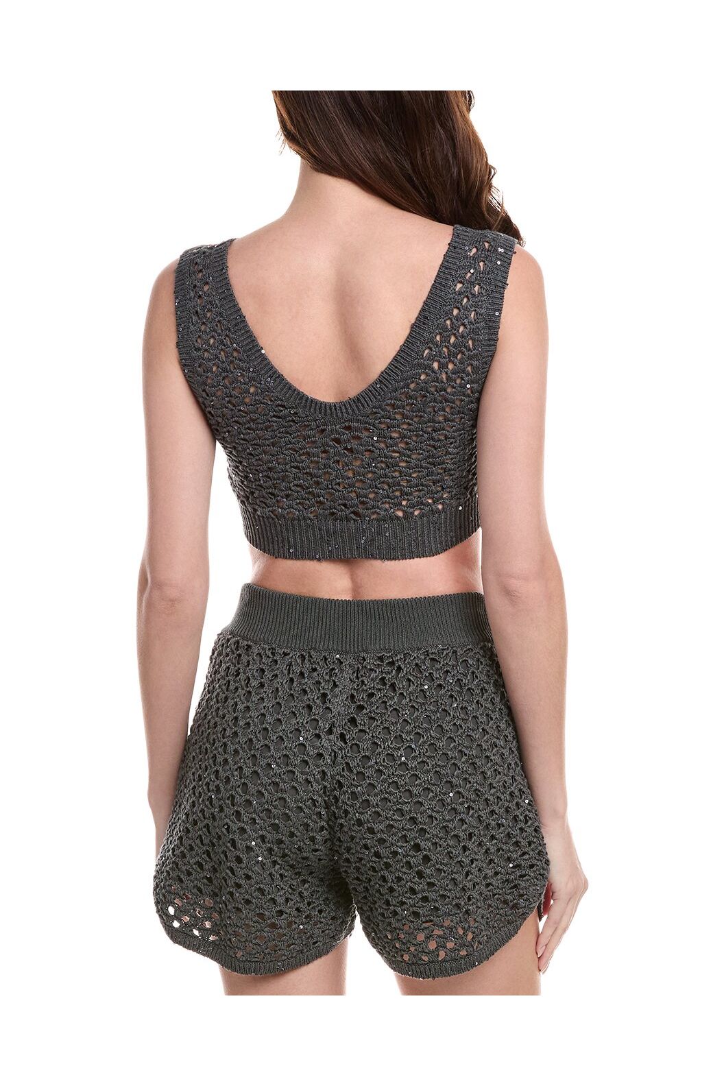 Women's Charcoal Linen Silk Sweater
