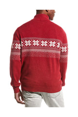 Brunello Cucinelli Men's Red Wool Zip Sweater