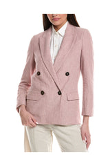 Women's Light Pink Linen Blazer