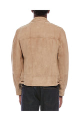 Men's Tobacco Suede Biker Jacket