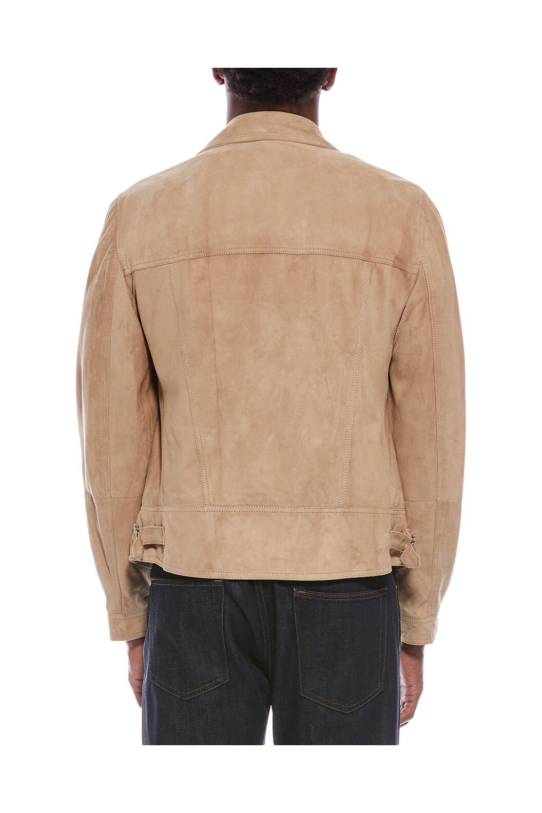 Men's Tobacco Suede Biker Jacket