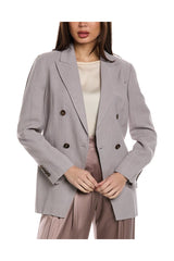 Women's Light Purple Linen Blazer
