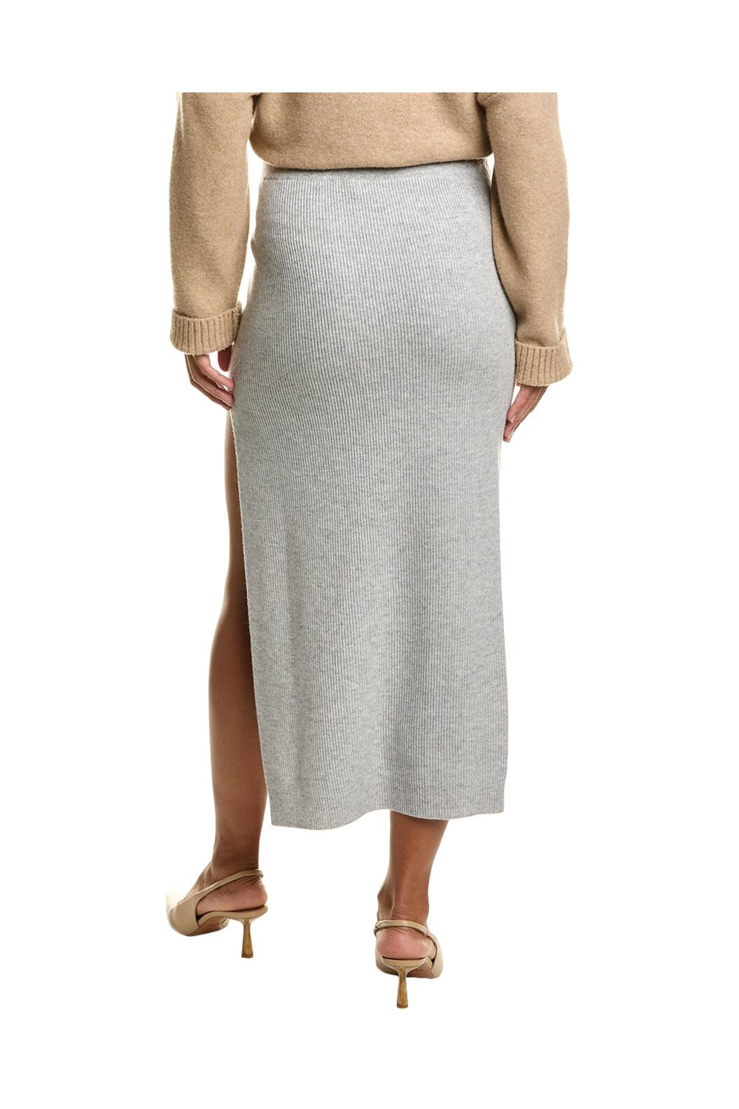 Women's Light Grey Wool Silk Skirt