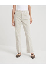 Women's Ivory Straight Leg Trousers
