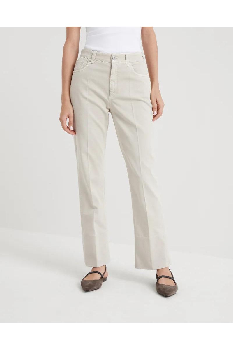 Women's Ivory Straight Leg Trousers