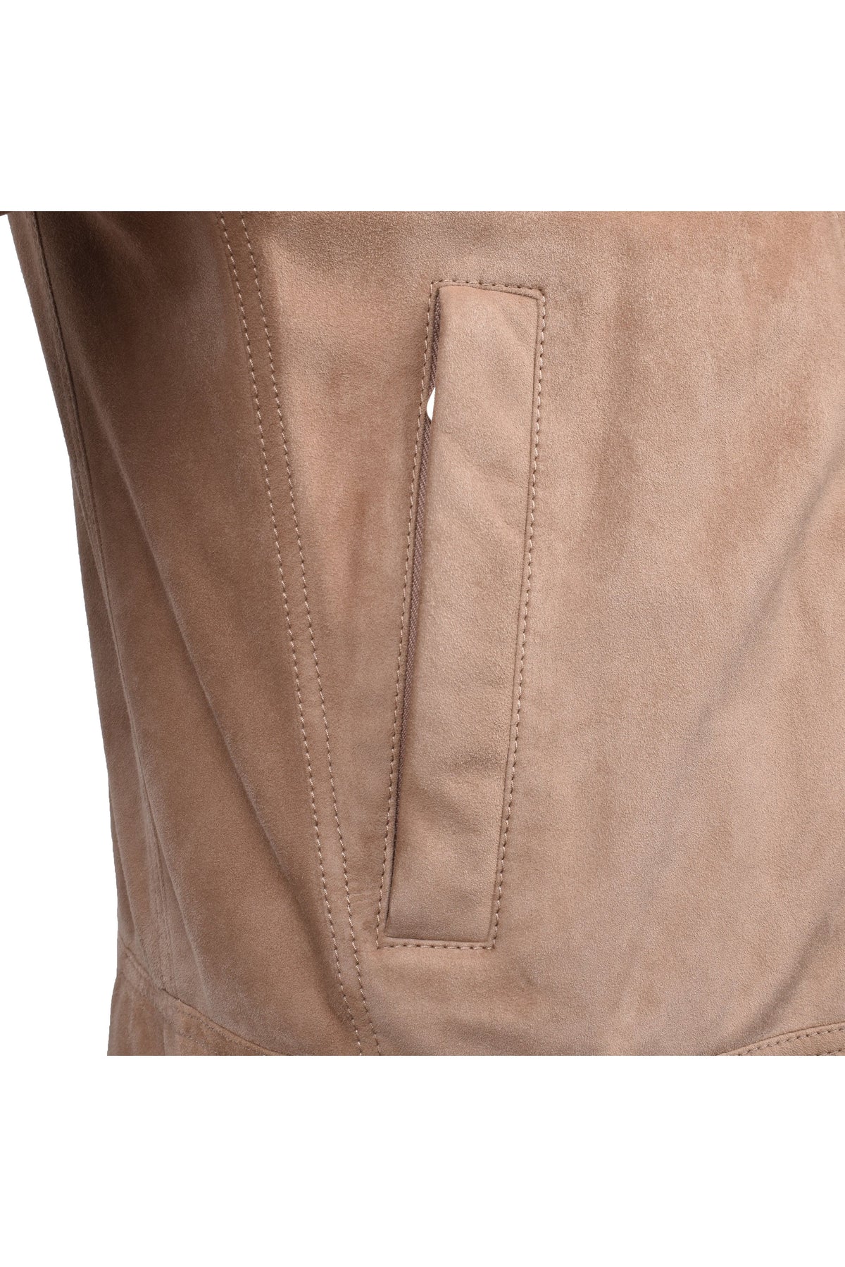 Men's Tobacco Suede Biker Jacket