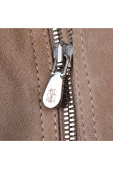Men's Tobacco Suede Biker Jacket