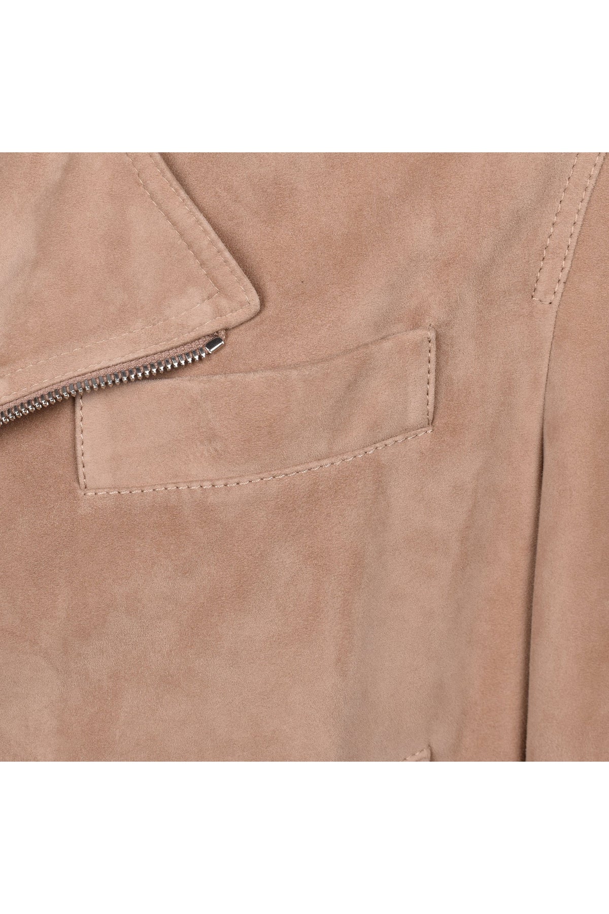 Men's Tobacco Suede Biker Jacket