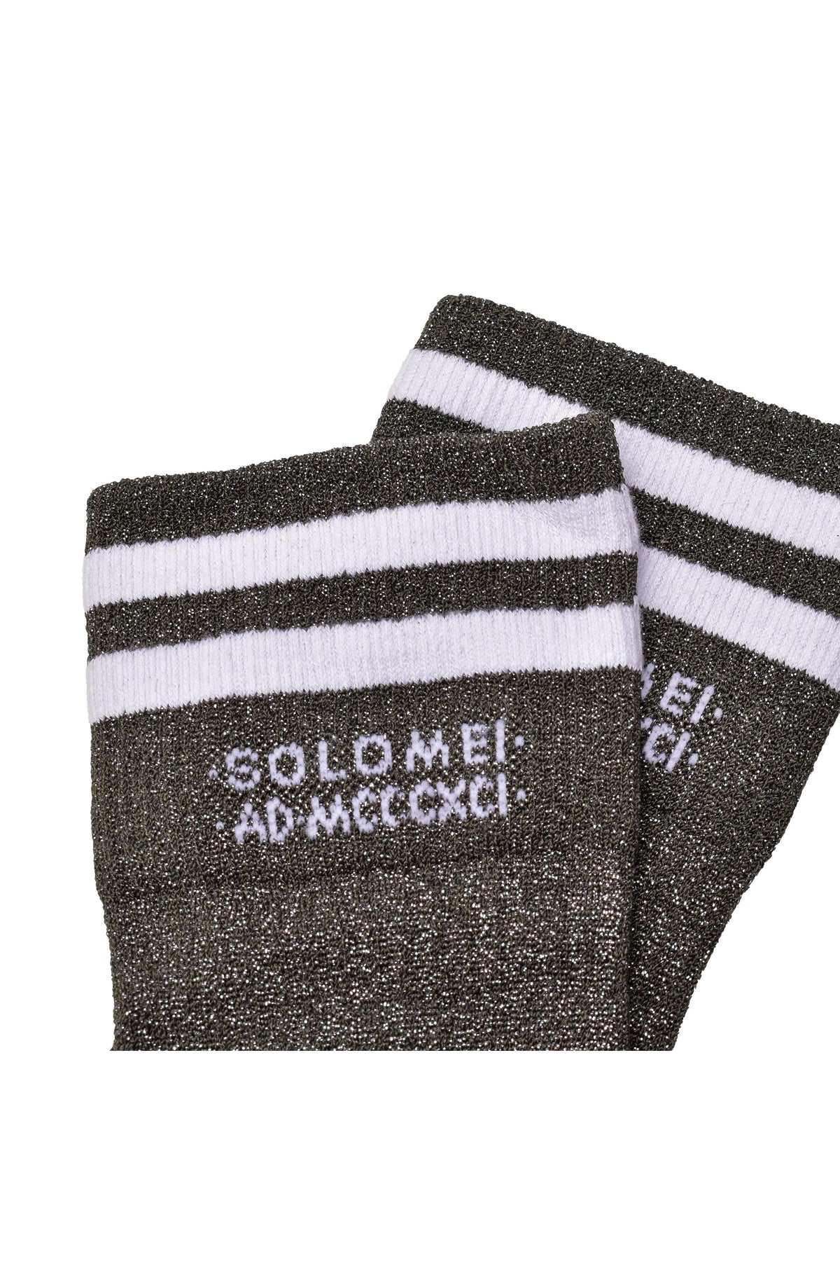 Women's Green White Two-Tone Ankle Socks