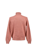 Brunello Cucinelli Men's Orange Wool Silk Turtleneck Sweater