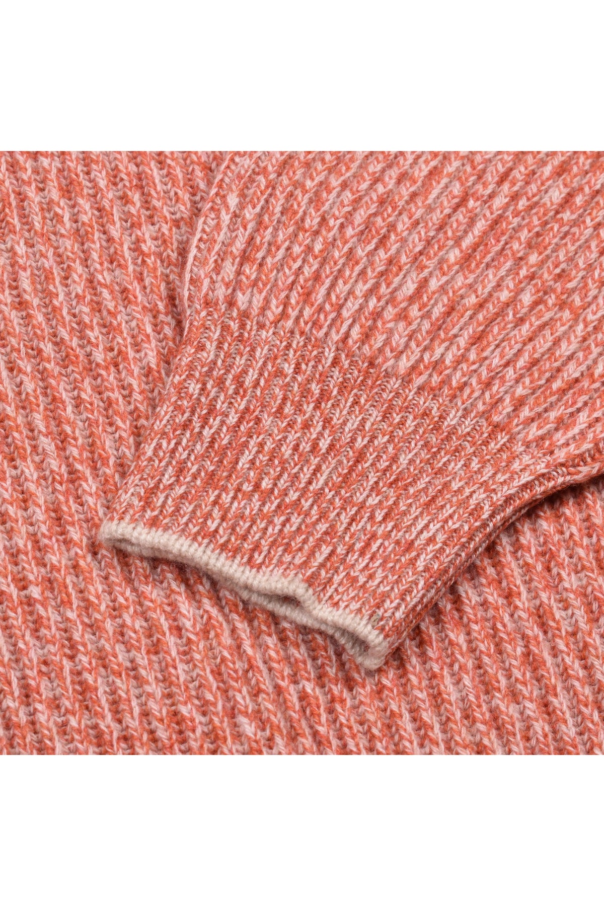 Brunello Cucinelli Men's Orange Wool Silk Turtleneck Sweater
