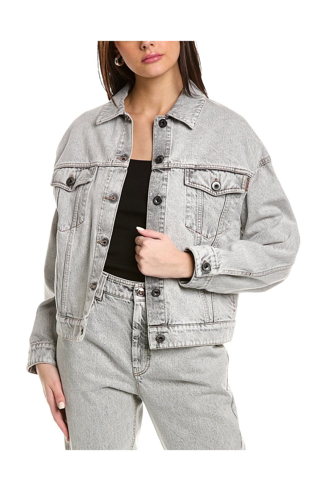 Women's Light Grey Denim Jacket