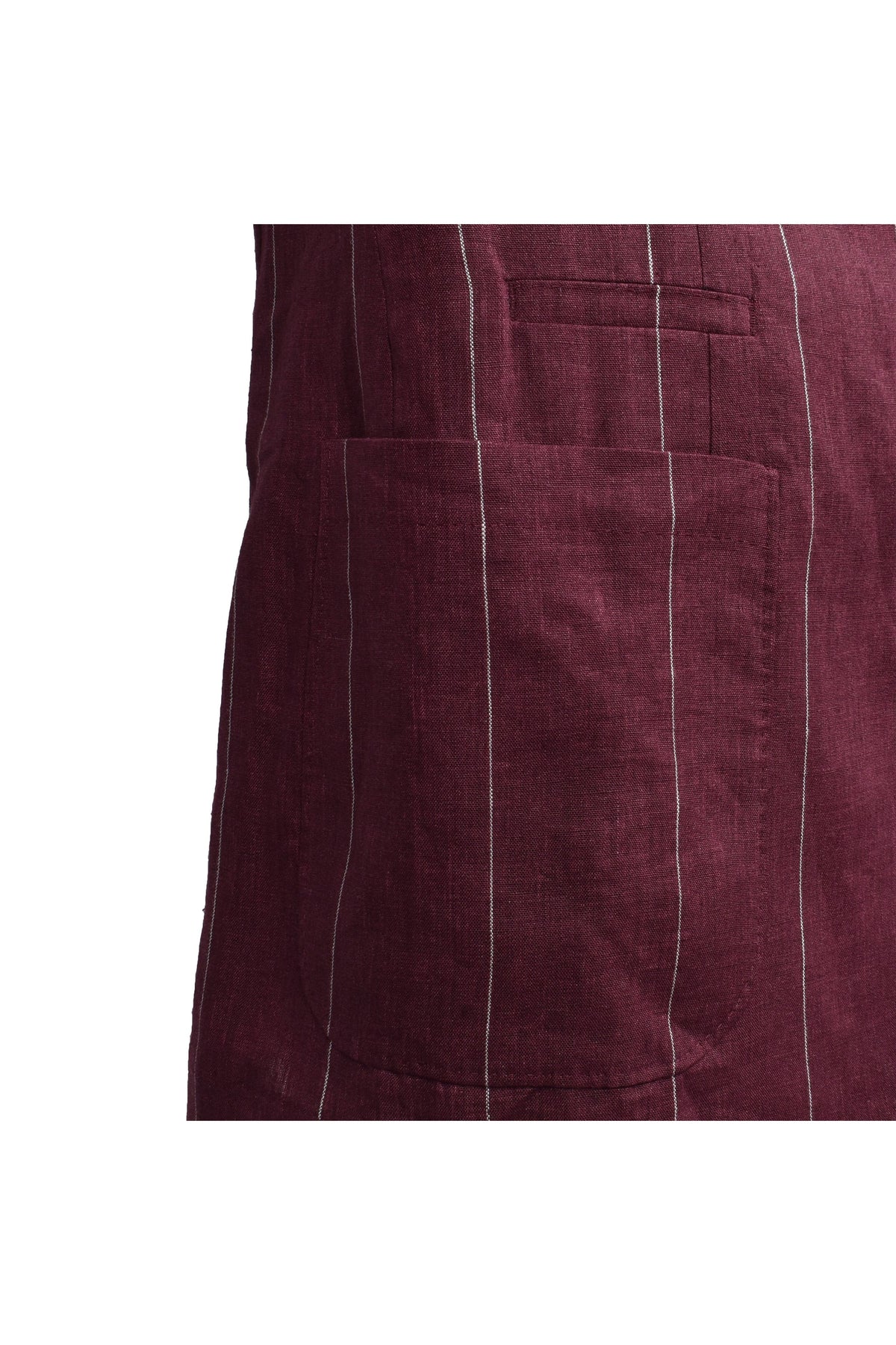 Brunello Cucinelli Men's Red Linen Striped Suit