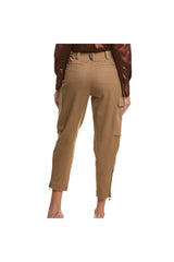 Women's Caramel Cotton Cargo Trousers