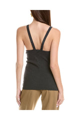 Women's Charcoal Deep V Shirt