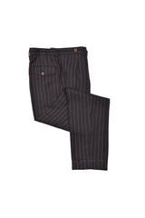 Men's Black Linen Striped Suit