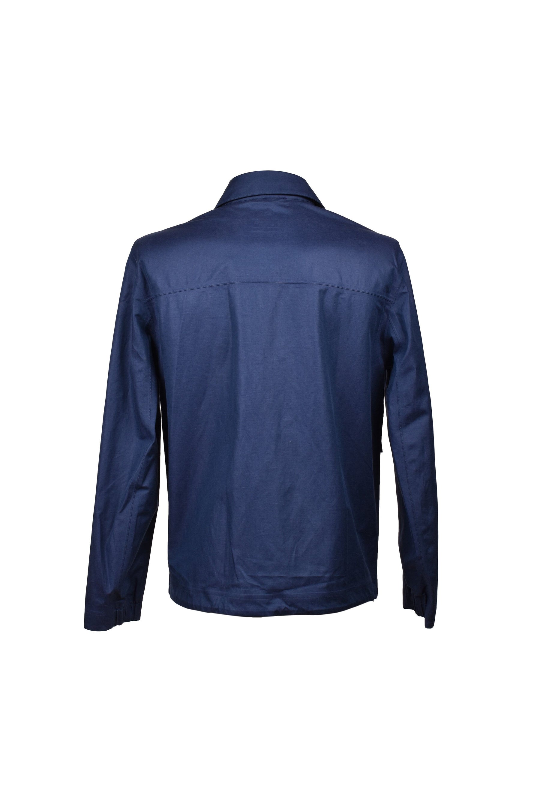 Brunello Cucinelli Men's Navy Silk Blend Jacket