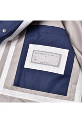 Brunello Cucinelli Men's Navy Silk Blend Jacket