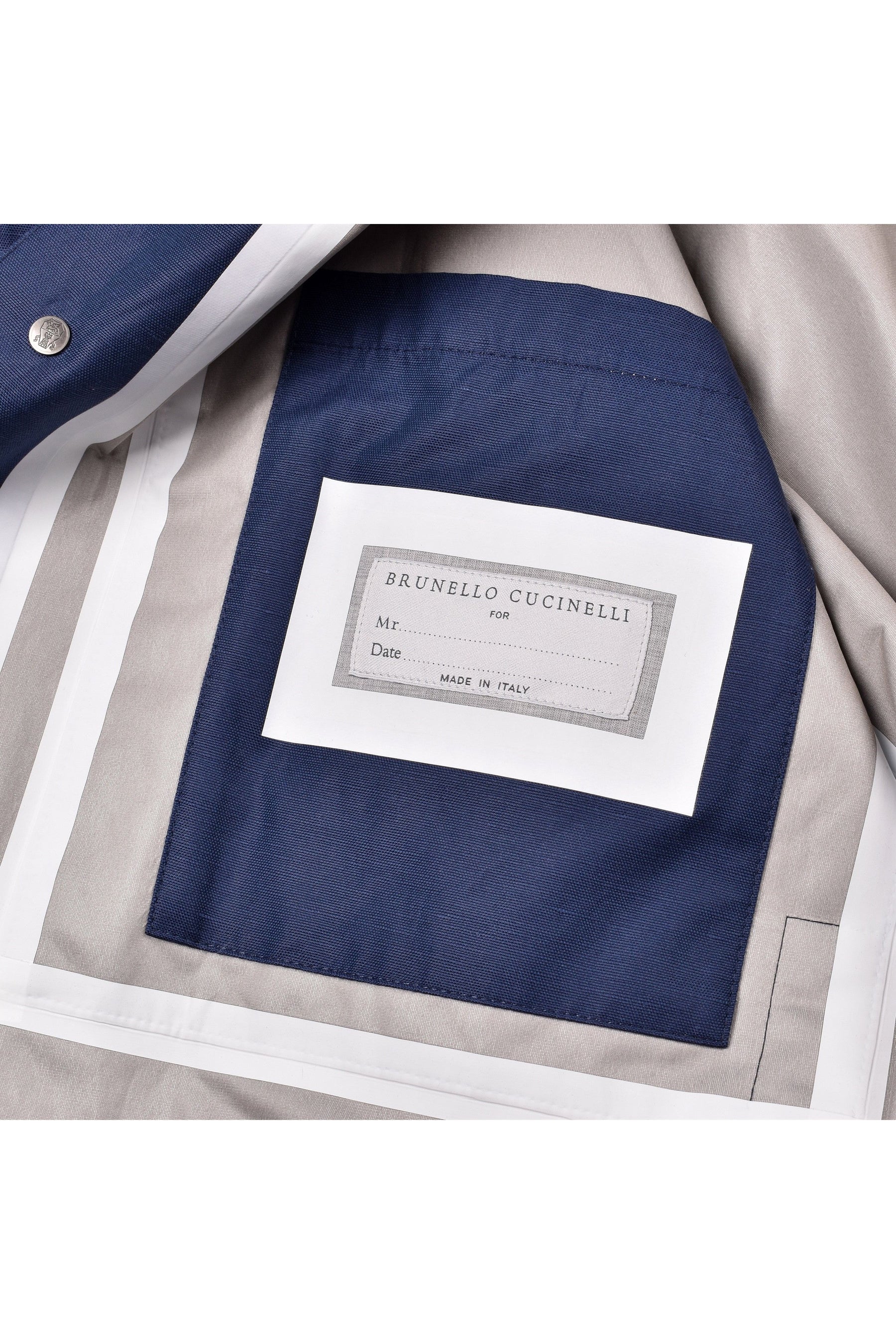 Brunello Cucinelli Men's Navy Silk Blend Jacket
