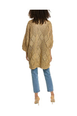 Women's Beige Open Knit Sweater