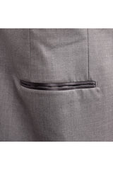 Men's Gray Wool Silk Tuxedo Blazer