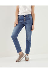 Women's Medium Blue Straight Trousers