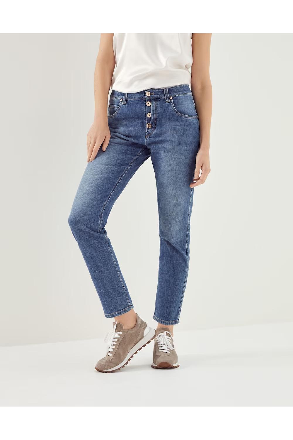 Women's Medium Blue Straight Trousers
