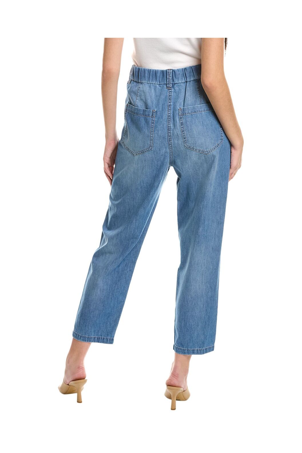 Women's Light Blue Relaxed Denim Trousers