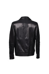 Men's Black Leather Biker Jacket