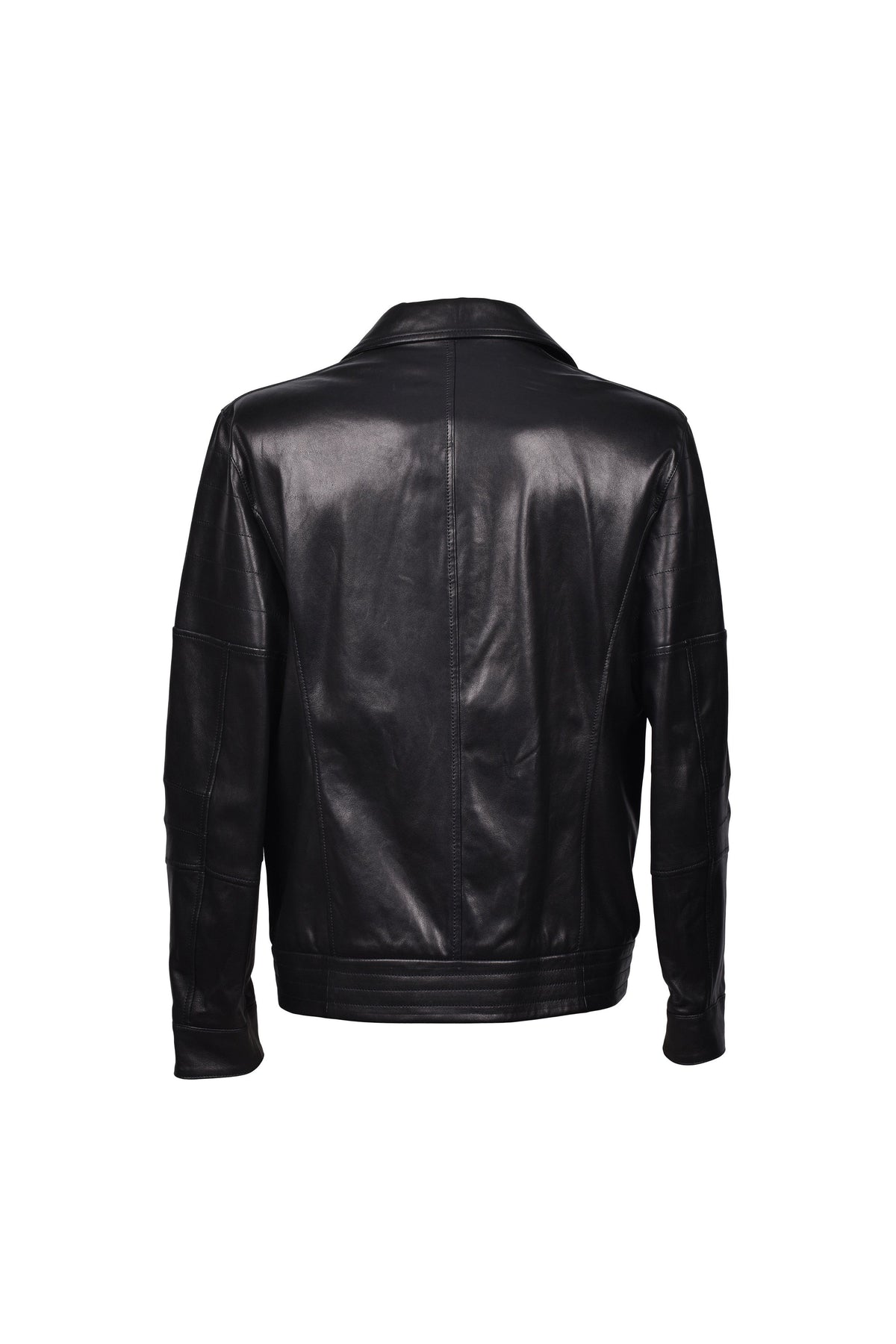 Men's Black Leather Biker Jacket
