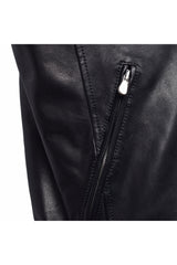 Men's Black Leather Biker Jacket