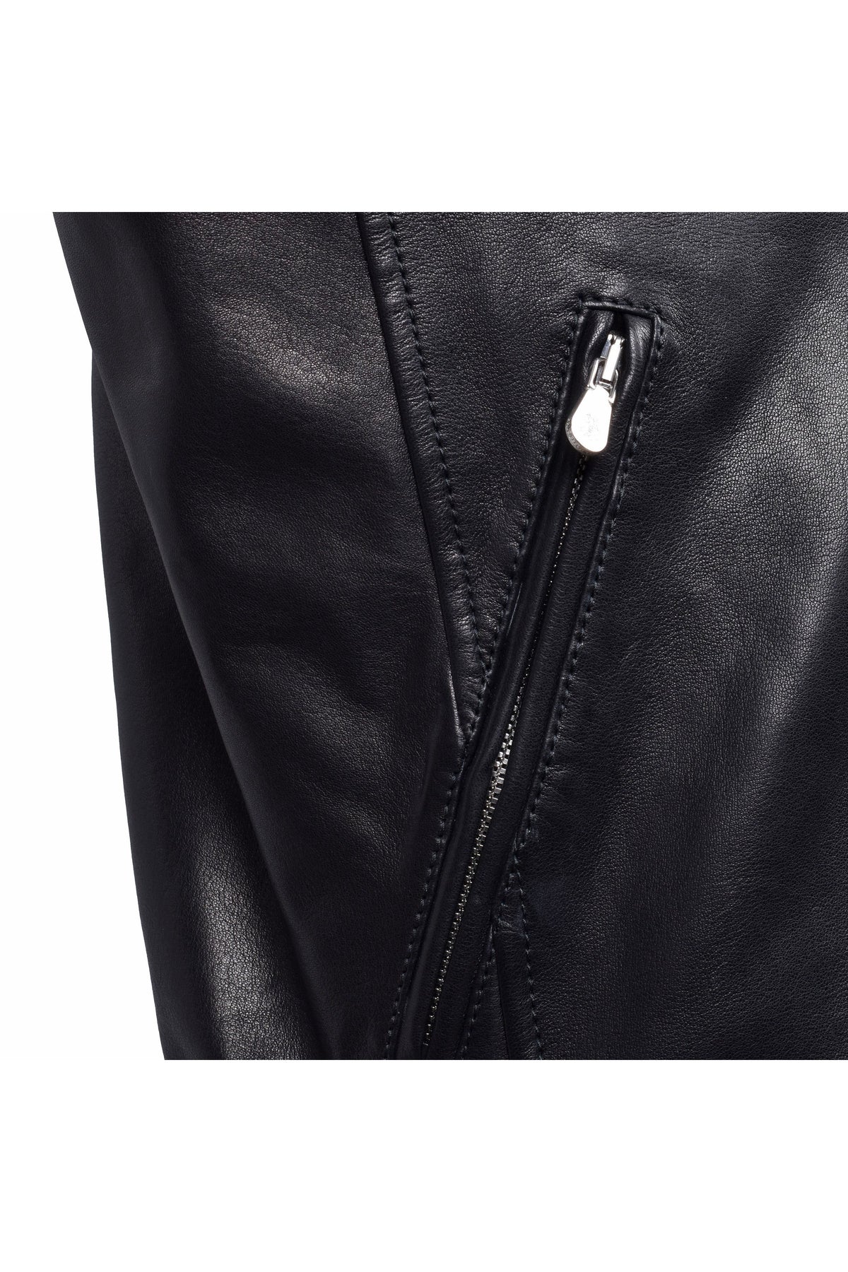 Men's Black Leather Biker Jacket