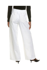 Women's White Wide Leg Trousers