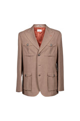 Men's Light Brown Linen Jacket