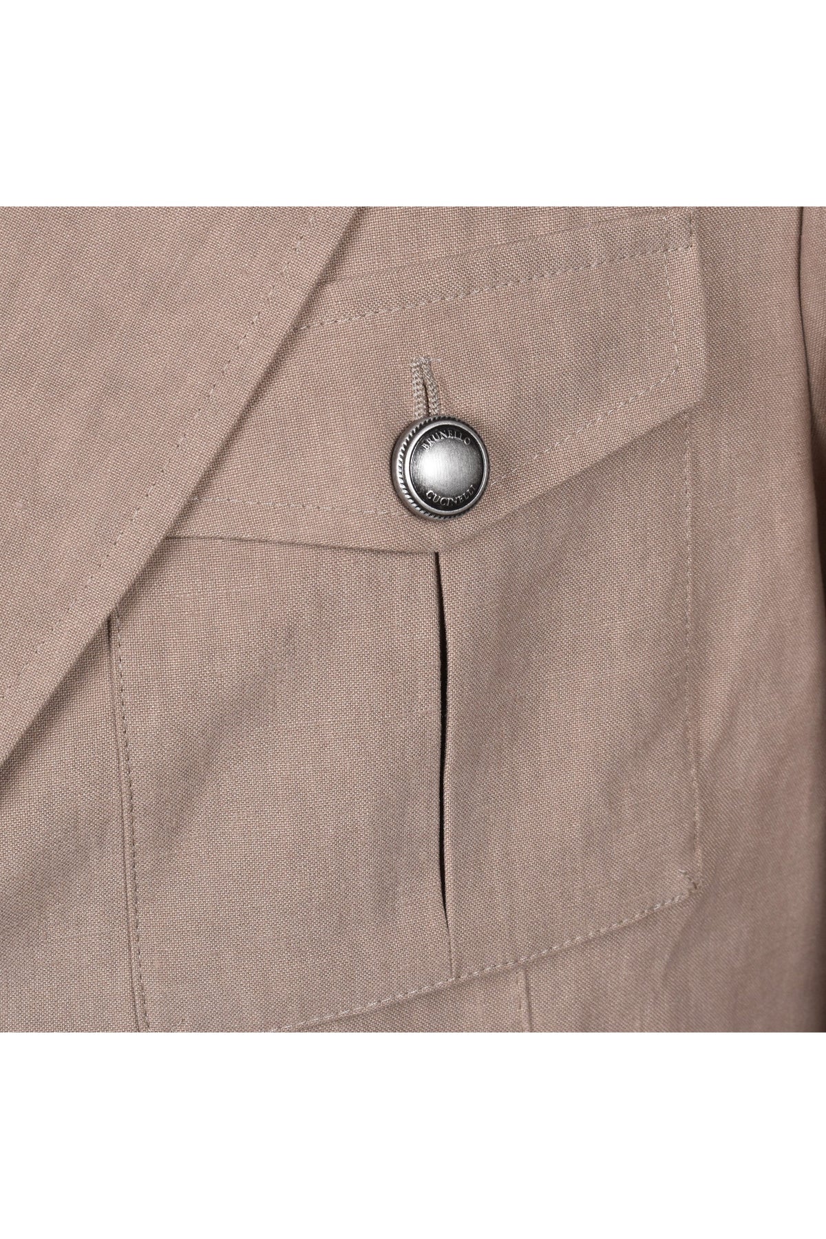 Men's Light Brown Linen Jacket