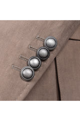 Men's Light Brown Linen Jacket