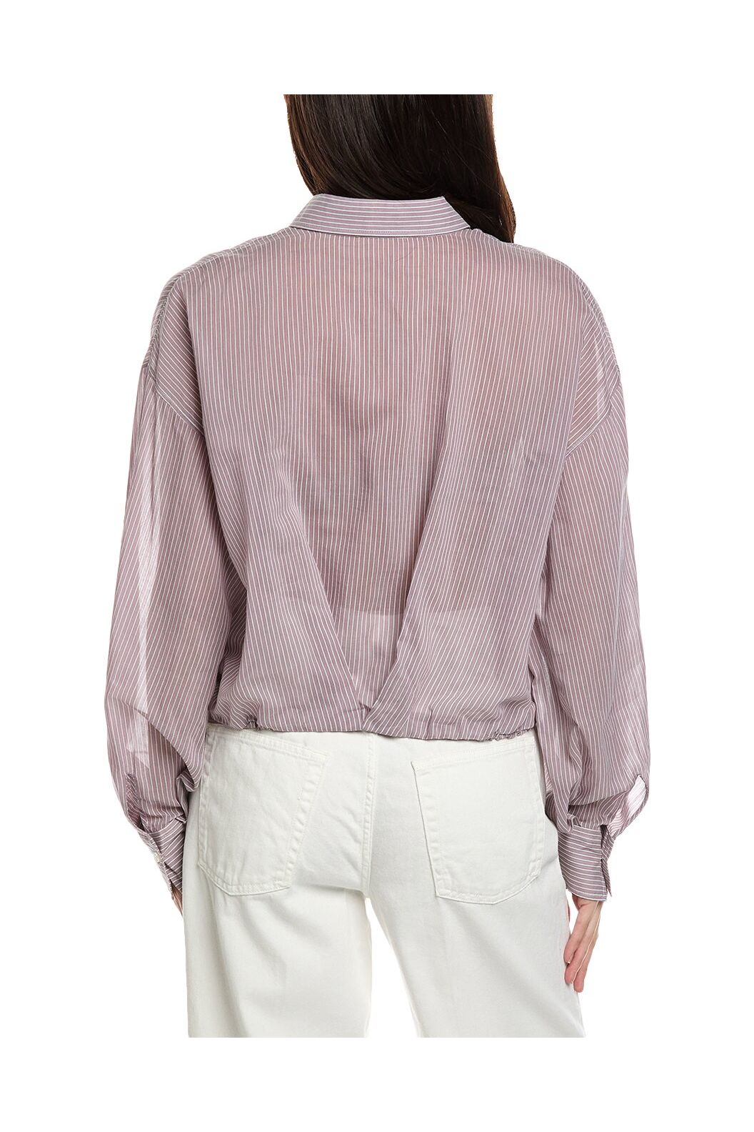 Brunello Cucinelli Women's Light Purple Silk Cotton Shirt