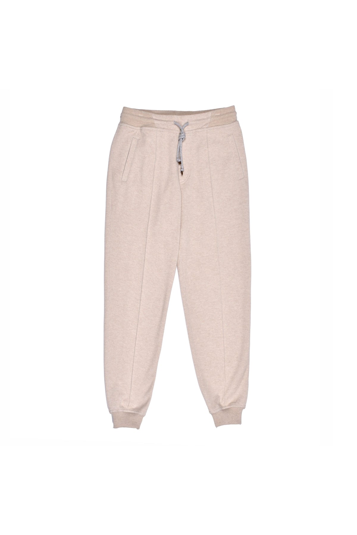 Men's Sand Wool Blend Jogger Trousers