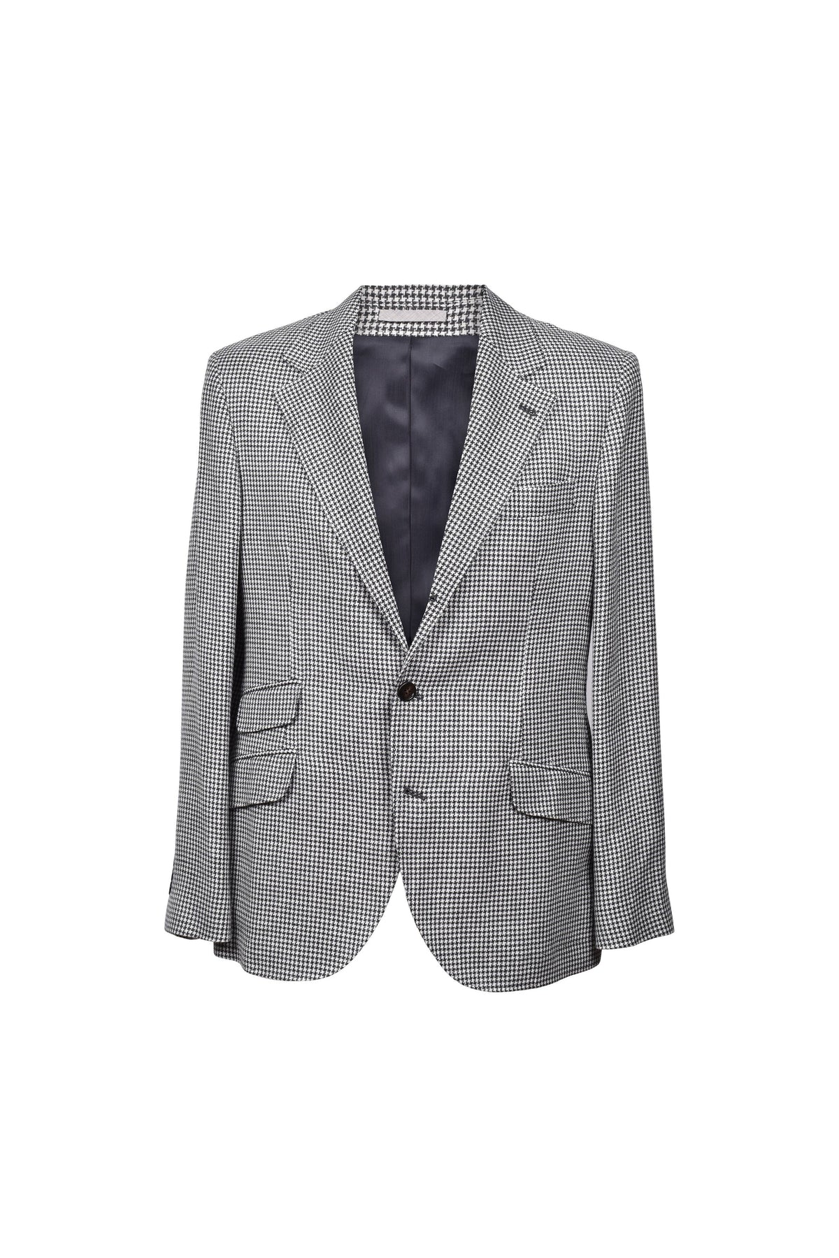 Brunello Cucinelli Men's Grey Wool Houndstooth Suit