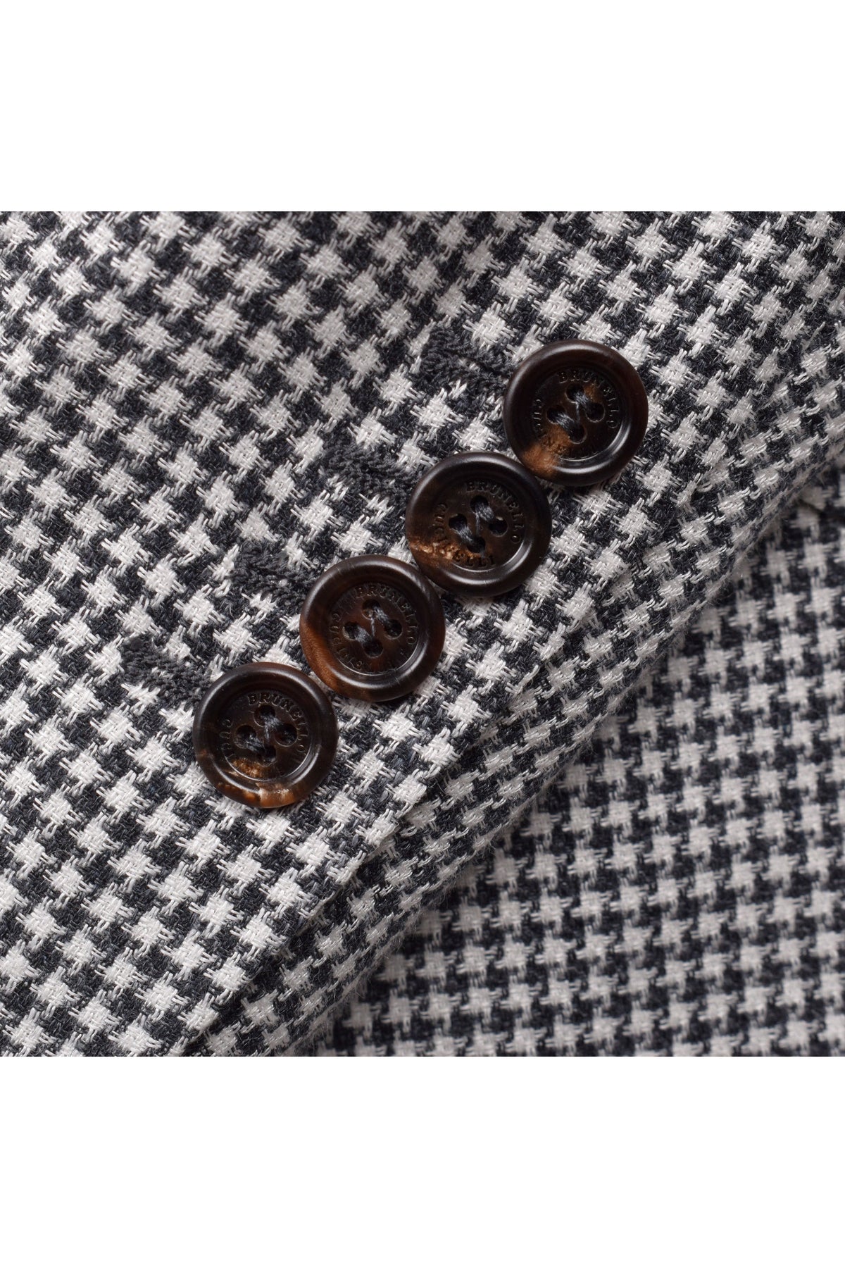Brunello Cucinelli Men's Grey Wool Houndstooth Suit
