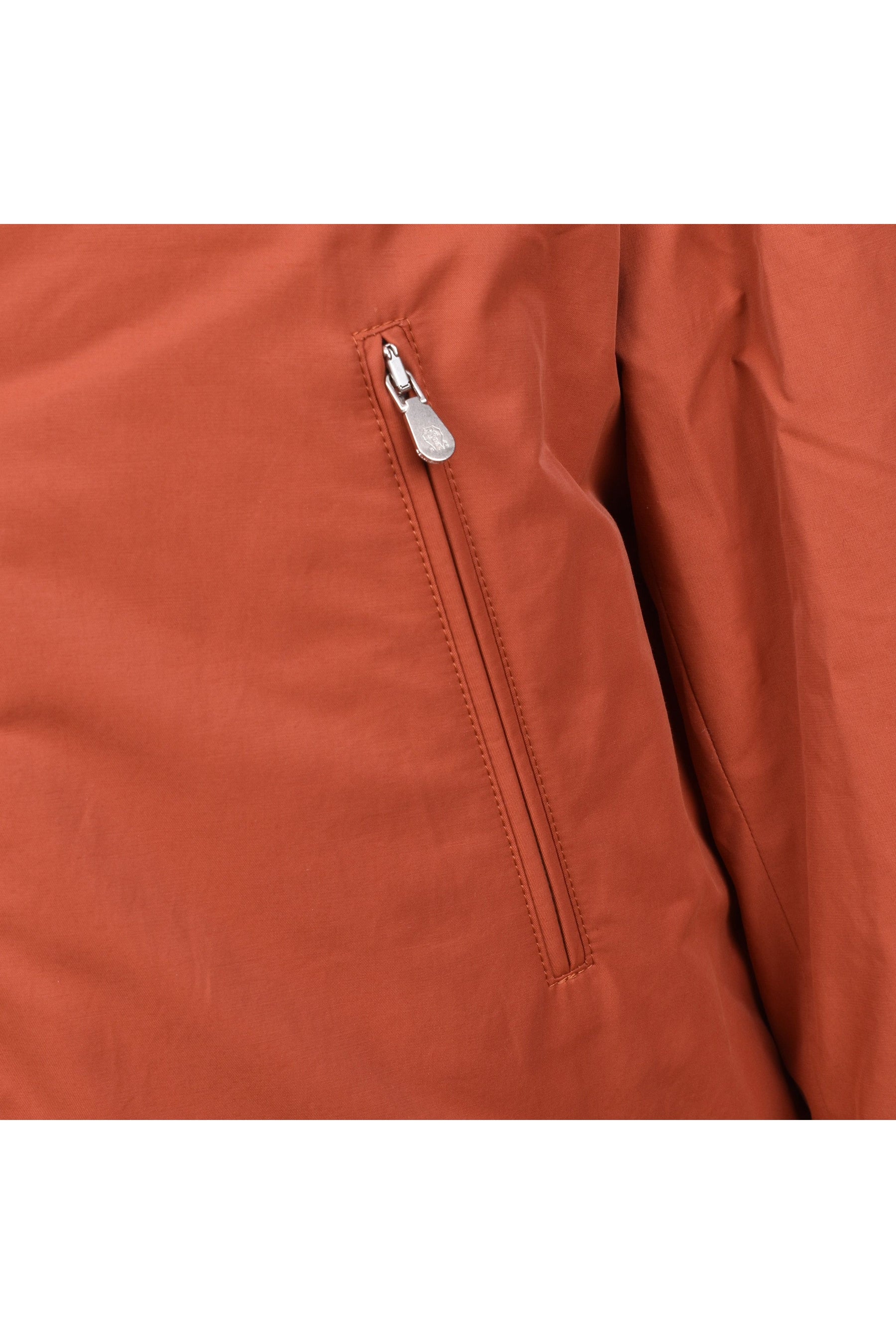 Brunello Cucinelli Men's Rust Cotton Blend Puffer Jacket