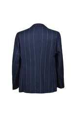 Brunello Cucinelli Men's Navy Pinstripe Tailored Blazer