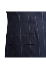 Brunello Cucinelli Men's Navy Pinstripe Tailored Blazer